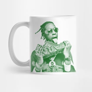 Young Thug // green solid style Mug